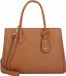 Abro Leren Business tas Schoudertas met laptopvak Leather Adria Businessshopper Busy Cuoio Bruine
