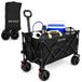 BRASQ Chariot de transport pliable - 165 Litres - 100 KG Capacité de charge - Noir