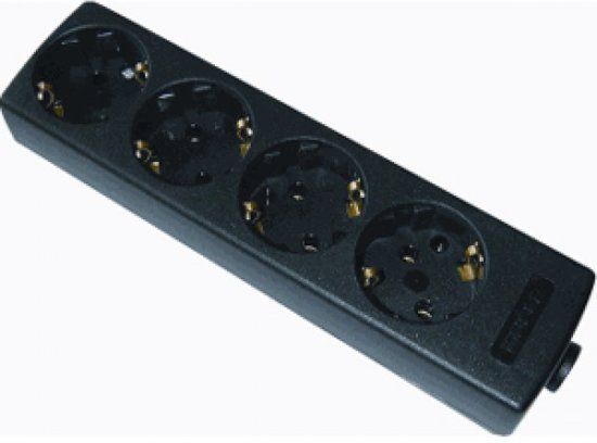 Elektrofix Tafelcontactdoos met Randaarde 4 voudig 3 meter Zwart