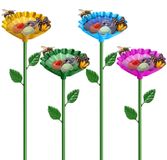 Bijenhuis Ensemble de 4 abreuvoirs colorés pour abeilles, idéal pour le jardin