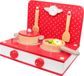 CLASSIC WORLD Houten keuken 2in1 Grill + Fornuis voor kinderen 22el.