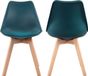 Happy Garden Set van 2 NORA blauwe Scandinavische stoelen met kussen