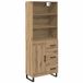vidaXL Highboard Artisan Eiken 69,5 x 34 x 180 cm