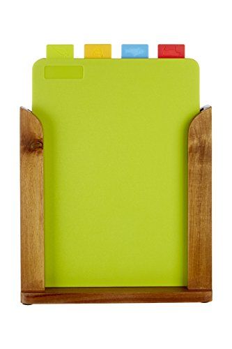 Premier Housewares Snijplanken met houten standaard - Set van 4 - 5018705748894