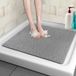 Tapis de douche antidérapant, 60x60cm, tapis de bain de sécurité confort doux avec trous de drainage, tapis de douche de massage en PVC pour zones humides, séchage rapide