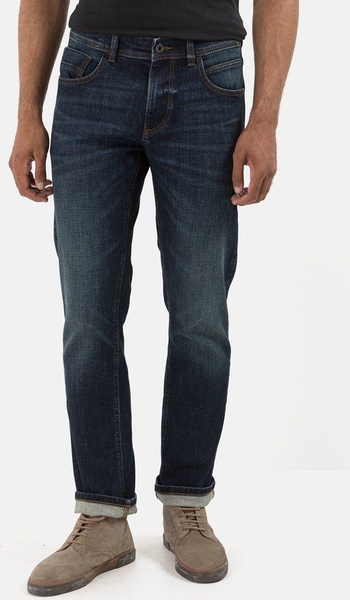 camel active Regular Fit 5-Pocket Jeans - Men - W36/L34 - Dark Blue