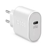 SBS TETR1CPD20 20W USB-C Power Delivery Snellader Wit