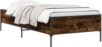 vidaXL Bedframe Rook Eik 80 x 200 cm Bewerkt hout