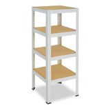 Shelfplaza HOME metalen stellingkast - 100x45x45 cm - wit - 4 planken
