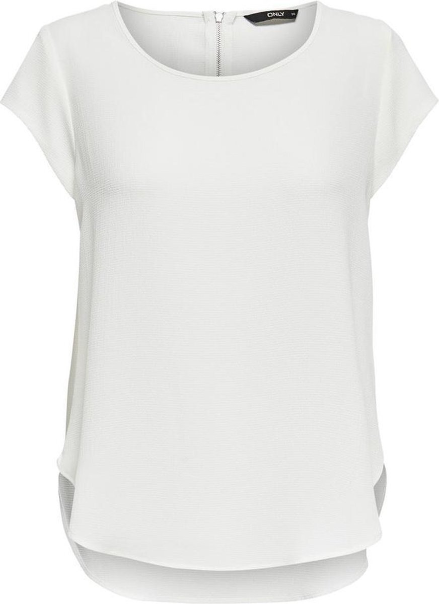 ONLY ONLVIC S/S SOLID TOP WVN Dames T-Shirt - Maat 40