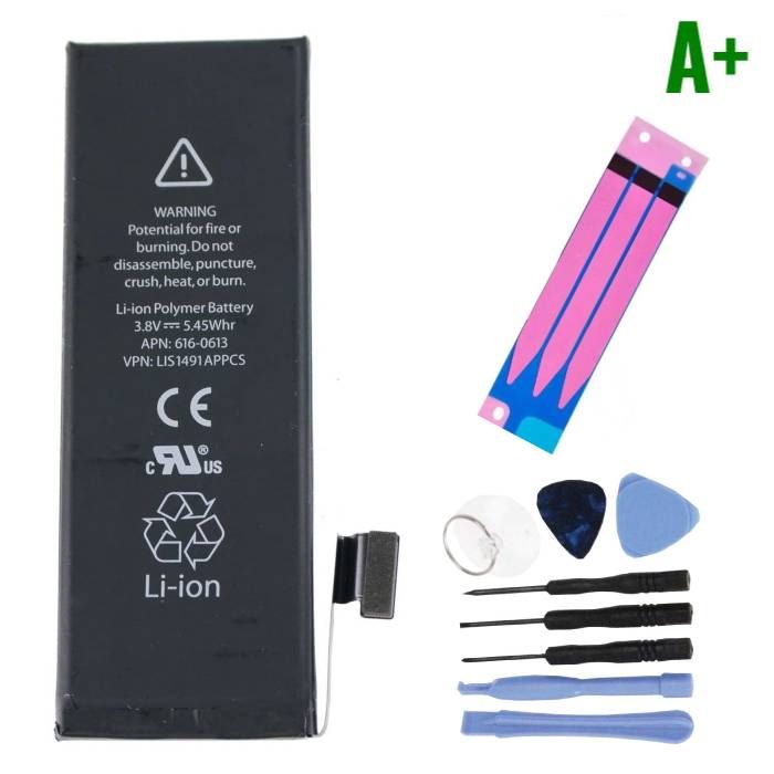 Stuff Certified iPhone 5S Batterij Reparatieset + Gereedschap & Adhesive Sticker - A+ Kwaliteit