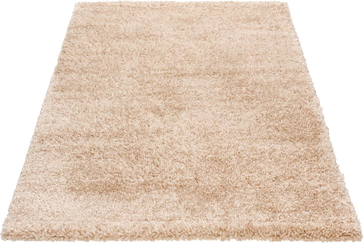 Mynes Home Home affaire Hoogpolig vloerkleed Shaggy 30 geweven, woonkamer, beige , 80X150