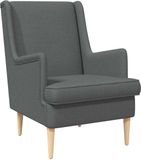 vidaXL Fauteuil Donkergrijs Stof