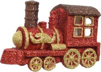 Decoris KAEMING B.V. Kerstboomhanger trein glinsterend rood en goud