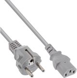 InLine Stroomkabel met C13 plug - grijs - 1 meter