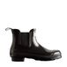 Hunter Original bottes de pluie brillantes à semelle crantée - noir
