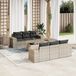 Maison Exclusive - Ensemble de jardin pour extérieur, 7 pièces, avec coussins, en polyrotin gris clair