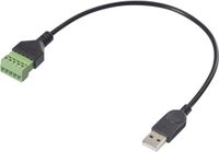 Renkforce USB 2.0 Adapterkabel [1x USB-A 2.0 stekker - 1x Klemverbinding] RF-6443966 30 cm Zwart