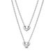 Pandora Moments 393207C00-45 deelbare hartjes ketting Forever & Always Zilver