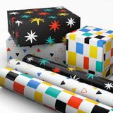 Hallmark 3 mini-rollen inpakpapier, 44,5 cm breed, 45 vierkante voet