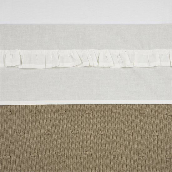 Meyco Baby Ruffle Ledikant Laken - Offwhite - 100x150cm