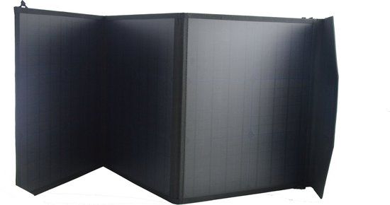 Draagbaar opvouwbaar zonnepaneel / oplader - 60W - 3 panelen - Zwart