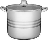 KADAX Kookpan, hoge pan met deksel, soeppan van roestvrij staal, 9 l