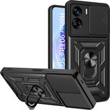 Techsuit Hoesje geschikt voor HONOR 90 Lite - Camshield Back Cover - Zwart