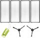 PromoHome 4 Stuks HEPA-Filters Compatibel Met Roborock S7/S8/S8+ Pro Ultra Robot, 2 Zijborstels, Reserveonderdelen, Accessoires