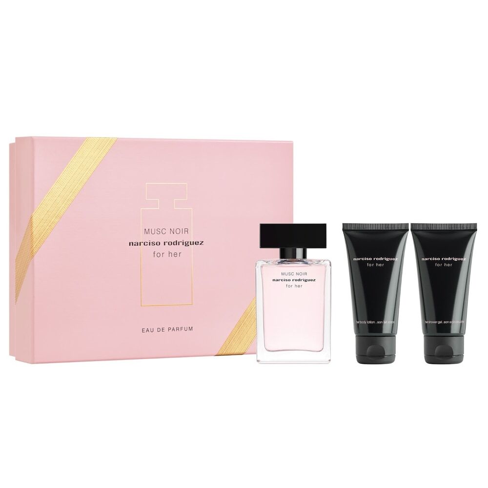 Narciso Rodriguez for her musc noir 50ml Eau de Parfum + bodylotion + showergel set gift set / dames