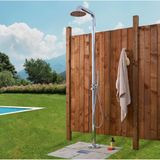 Seville Douche Extérieure Acier Inoxydable Chromé Jardin Piscine