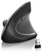 CSL Souris verticale, sans fil avec Bluetooth et 2,4 GHz, souris ergonomique avec 6 boutons, molette de défilement DPI avec 1000, 1600 et 2400 dpi, LED d'état, compatible avec Windows et macOS, noir