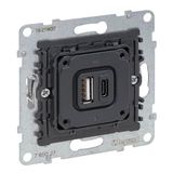LEGRAND, SEANO 2-voudige USB-laadcontactdoos, 1x type A en 1x type C