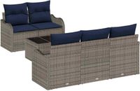 vidaXL Tuinbank Set Grijs 55 x 55 x 37 cm Metaal