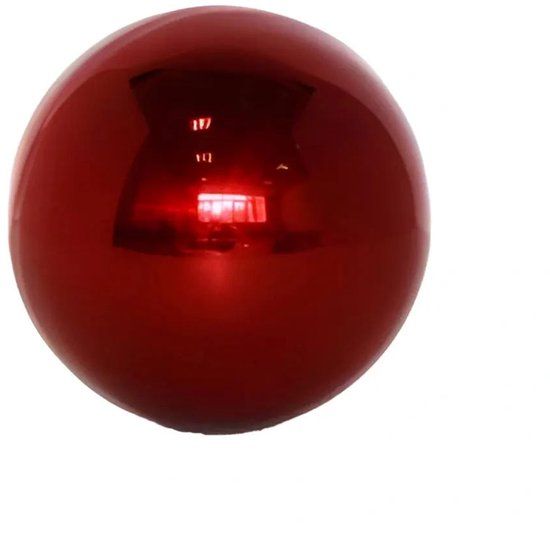 Buitengewoon de boet Deco Heksenbol Rood Glans Roestvrij Staal 20 cm