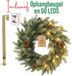 Meisterhome Couronne de Noël 50 cm - Vert/Brun - Métal/Plastique - Incluant 50 Lampes LED - Pour Intérieur & Extérieur