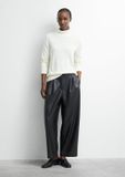 Comma - Short en similicuir plissé - Noir - Taille 42