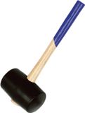 Ideal - Marteau en caoutchouc ovale - 370mm - Avec manche en bois