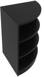 MonsterShop Lm60 hoekbalie - zwart - 60x60cm - 3 presentatieschappen