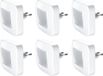 Ledvance 6 x Ledvance Veilleuse LED Lunetta Hall Blanc 0,2W blanc chaud 3000K capteur jour-nuit