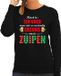Bellatio Decorations Shoppartners Bv Kerst goed excuus om te zuipen - Foute Kerst Sweater - Kersttrui - Zwart - Dames - Maat M