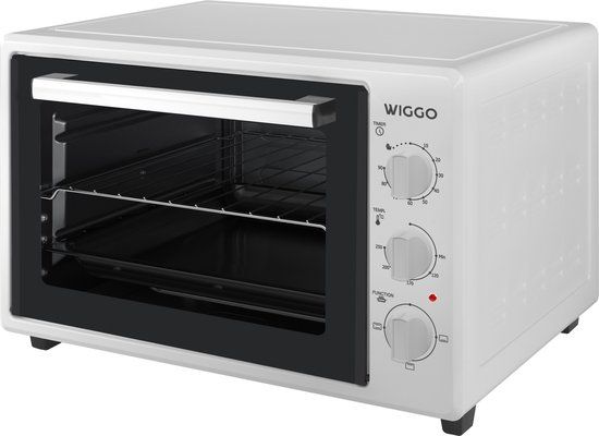 Wiggo WMO-E353(W) - Vrijstaande Mini Oven - Electrisch - 50 CM - 35 liter - 1800 W - Wit