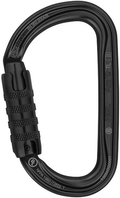 Petzl Am D Zwart - Triact Lock Asymmetrische karabiner