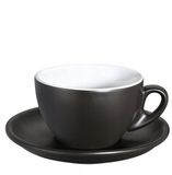Cilio Matte Zwarte Cappuccinokop met Schotel (0,1L)