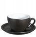 Cilio Matte Zwarte Cappuccinokop met Schotel (0,1L)