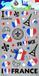 Funny Products Stickers Frankrijk 20 X 10 Cm Grijs 28 Stuks