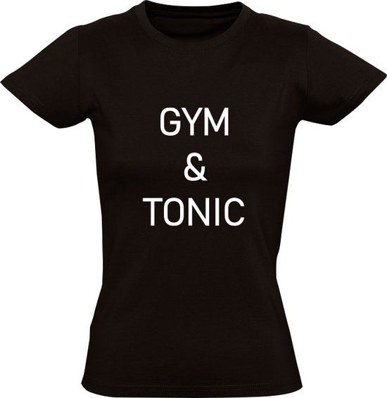 Sol's Gym & Tonic Dames T-shirt Zwart - Maat S