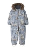 NAME IT combinaison fonctionnelle 'NMMSNOW10' opale / bleu clair / noir / blanc