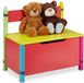 Relaxdays speelgoedkist met deksel - opbergruimte - 54,5 x 60 x 35 cm - speelgoedbank