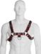 Rock LEATHER BODY | Leather Body Chain Harness III Black / Red